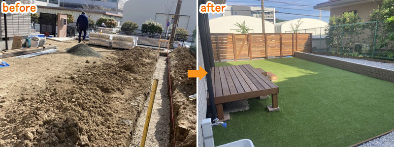 お客様の声/グリーンパトロールの口コミ、評判~神奈川県鎌倉市O様邸 新築庭工事 感想・口コミ・評判