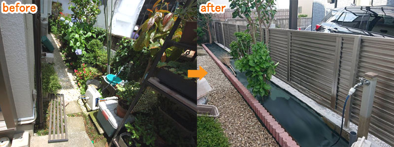 お客様の声/グリーンパトロールの口コミ、評判~川崎市N様 将来を見据えた“手間を減らす庭づくり” 庭リフォーム・施工例・感想・口コミ・評判