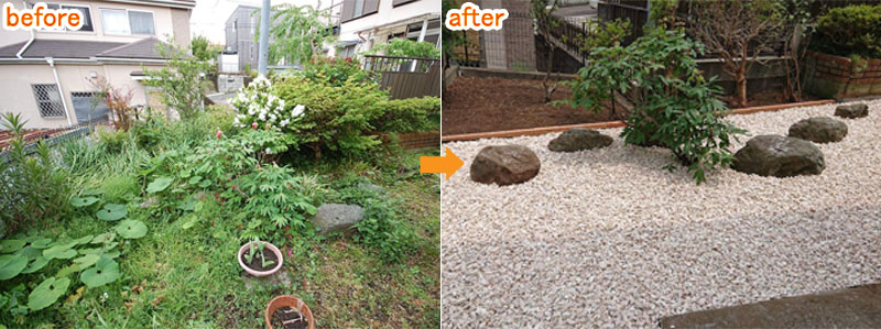 お客様の声/グリーンパトロールの口コミ、評判~横浜市 M様様 管理が楽な庭 雑草対策庭工事・施工例・感想・口コミ・評判