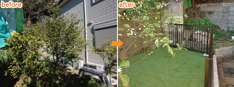 お客様の声/グリーンパトロールの口コミ、評判~横浜市O様 お庭を愛犬の遊び場・ドッグランにリフォーム 感想・口コミ・評判